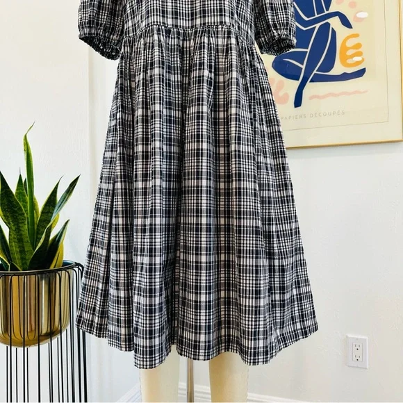Fat Face Blue and White Checkered Babydoll Dress - Picture 7 of 16